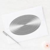 Pinselstrich stainless ovaler aufkleber (Umschlag)