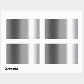 Pinselstrich stainless rechteckiger aufkleber (Blatt)