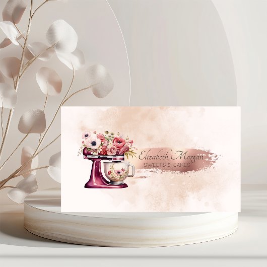 Pinselstrich Stroke Glitzer Red Mixer Wasserfarbe Visitenkarte