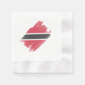 Pinselstrich, Trinidad und Tobago, national fl Serviette (Vorderseite)