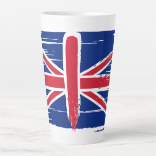 Pinselstrich UK-Union-Jack-Flagge Milchtasse