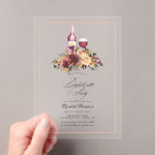 Pinselstrich und Burgunder Wein Verkostung Jungges Acryleinladungen (Insitu (Handheld))