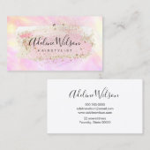 Pinselstrich und Imitat Glitzer Visitenkarte (Vorne/Hinten)