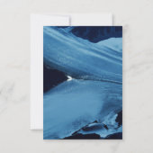 Pinselstrich und Pinselstrich, blau und schwarz Save The Date (Rückseite)