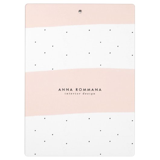 Pinselstrich und weiße Pinselstriche feminin Klemmbrett (Rückseite)