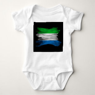 Pinselstrich unter der Flagge Sierra Leones, natio Baby Strampler