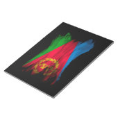 Pinselstrich unter der Flagge von Eritrea, nationa Notizblock (angewinkelt)
