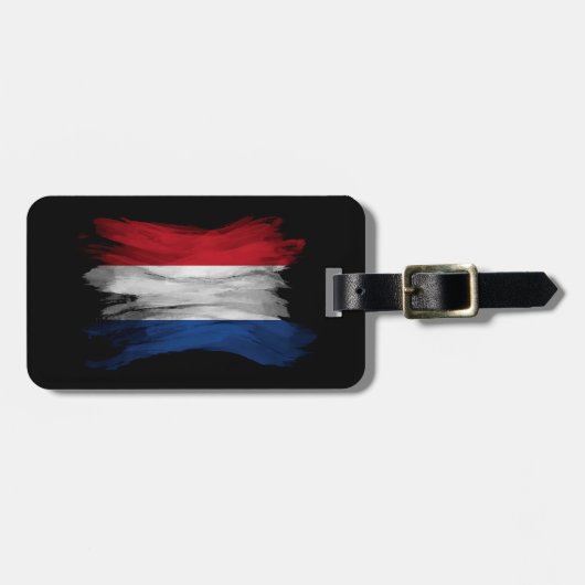 Pinselstrich unter der niederländischen Flagge Gepäckanhänger (Vorderseite horizontal)