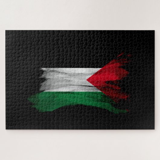 Pinselstrich unter der palästinensischen Flagge, n Puzzle (Horizontal)