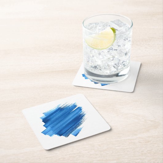 Pinselstrich-Untersetzer 🖌️ Rechteckiger Pappuntersetzer (Vor Ort)