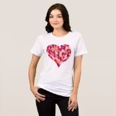 Pinselstrich Valentinstag Herz Tri-Blend Shirt (Vorderseite voll)