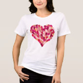 Pinselstrich Valentinstag Herz Tri-Blend Shirt (Vorderseite)