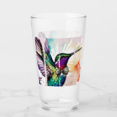 Pinselstrich-Vogel-Kunst Glas (Vorderseite)