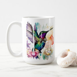 Pinselstrich-Vogel-Kunst Kaffeetasse