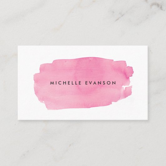 Pinselstrich Wasserfarbe Pinselstrich kreativ Visitenkarte (Vorderseite)