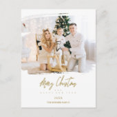 Pinselstrich Weihnachten Golden Snowflakes Foto (Vorderseite)