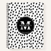 Pinselstrichbuch für Schwarz und Weiß Notizblock (Vorderseite)