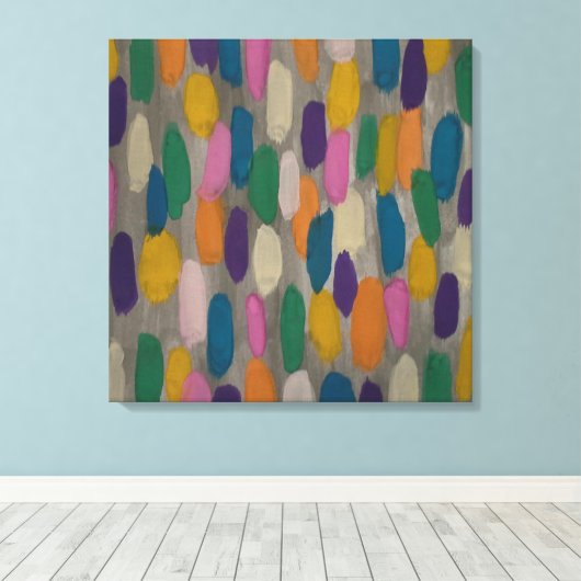 Pinselstriche Abstrakt Art Canvas Print Leinwanddruck (Insitu (Holzboden))