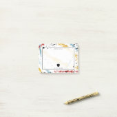 Pinselstriche Abstrakt Art Lehrer Apple Post-it Klebezettel (Auf Schreibtisch)