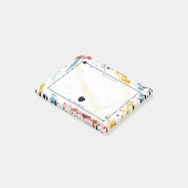 Pinselstriche Abstrakt Art Lehrer Apple Post-it Klebezettel (angewinkelt)