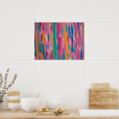 Pinselstriche Abstrakt drucken Poster (Küche)