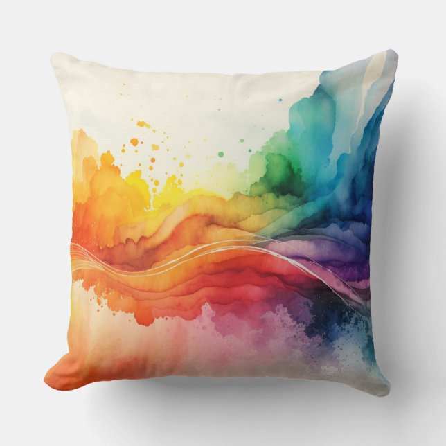 Pinselstriche Abstrakt Kissen (Vorderseite)