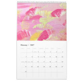 Pinselstriche Abstrakte Kunst Einseitiger Kalender (Feb 2027)