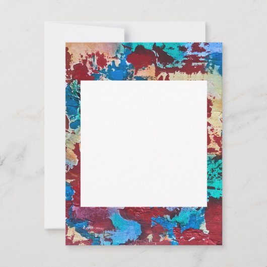 Pinselstriche Abstrakter Art, handgemalt Mitteilungskarte (Vorderseite)