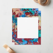 Pinselstriche Abstrakter Art, handgemalt Mitteilungskarte (Vorderseite/Rückseite Beispiel)