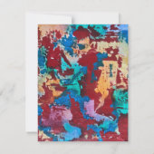 Pinselstriche Abstrakter Art, handgemalt Mitteilungskarte (Rückseite)