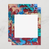 Pinselstriche Abstrakter Art, handgemalt Mitteilungskarte (Vorne/Hinten)