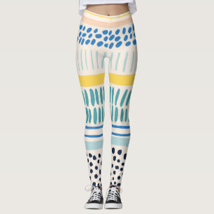 Pinselstriche: Abstrakter Nahtloser Spaß Leggings