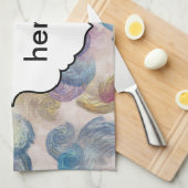 Pinselstriche abstraktes Design Geschirrtuch (Viertel Falte)