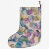 Pinselstriche abstraktes Design Kleiner Weihnachtsstrumpf (Rückseite)