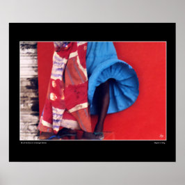 Pinselstriche an der senegalesischen Winde Poster