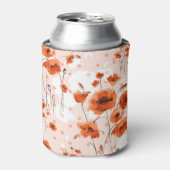 Pinselstriche: Blütenfarben Nahtlos. Dosenkühler (Kanne Vorderseite)