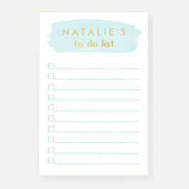 Pinselstriche, die für die Liste Personalisiert si Post-it Klebezettel