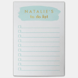Pinselstriche, die für die Liste Personalisiert si Post-it Klebezettel