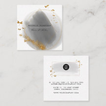 Pinselstriche Doodle Square Business Card