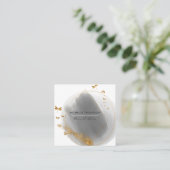 Pinselstriche Doodle Square Business Card Quadratische Visitenkarte (Stehend Vorderseite)