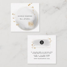 Pinselstriche Doodle Square Business Card