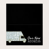 Pinselstriche, Entfernungsschalter, Adresskartenwe Visitenkarten (Außenseite Aufgefaltet)