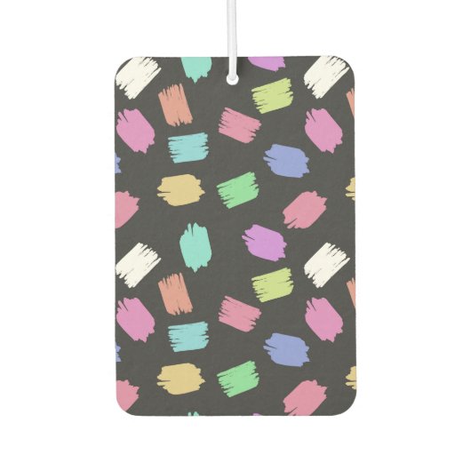 Pinselstriche, farbenfrohe Pinselstriche Autolufterfrischer (Vorderseite)