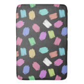 Pinselstriche, farbenfrohe Pinselstriche Badematte (Vorderseite Vertikal)