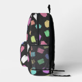 Pinselstriche, farbenfrohe Pinselstriche Bedruckter Rucksack (Rechts)