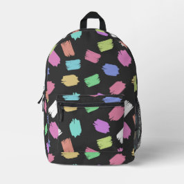 Pinselstriche, farbenfrohe Pinselstriche Bedruckter Rucksack