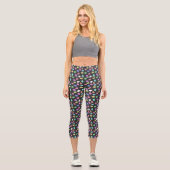 Pinselstriche, farbenfrohe Pinselstriche Capri Leggings (Vorderseite)