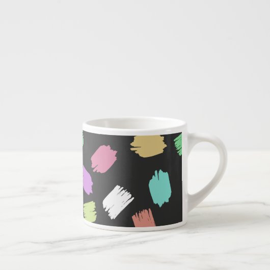 Pinselstriche, farbenfrohe Pinselstriche Espressotasse (Rechts)