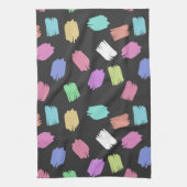 Pinselstriche, farbenfrohe Pinselstriche Geschirrtuch (Vertikal)