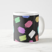 Pinselstriche, farbenfrohe Pinselstriche Jumbo-Tasse (Vorderseite Rechts)